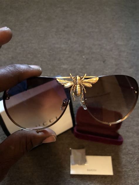 gucci bee art|Gucci glasses with bumble bee.